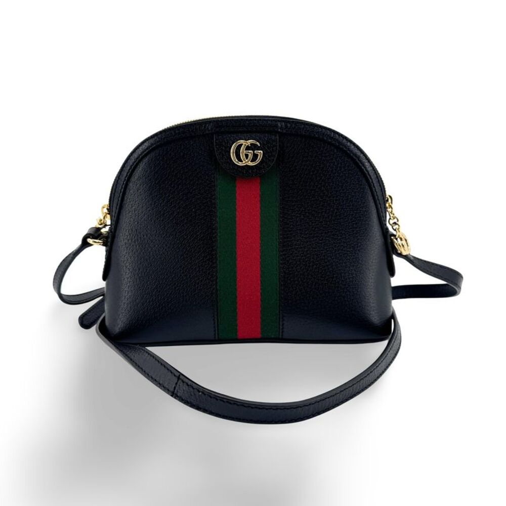 Gucci Ophidia Dome Leather Black Leather Shoulder Bag Bag